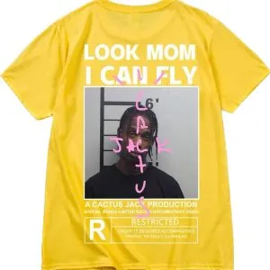 Cactus Jack Look Mom I Can Fly Shirt-Yellow