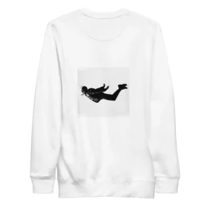 Look Mom I Can Fly Unisex White Sweatshirt