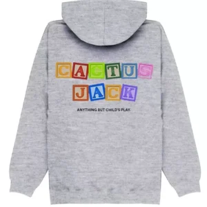 Cactus Jack Colorful Letters Hoodie Grey