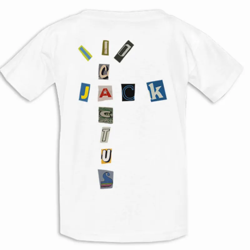 Cactus Jack Letters White Colorful Letters T-Shirt