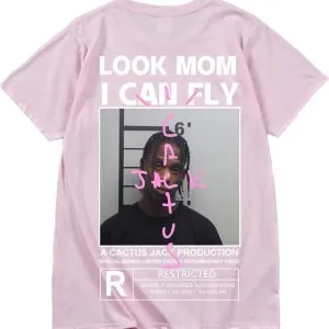 Cactus Jack Look Mom I Can Fly Shirt Pink