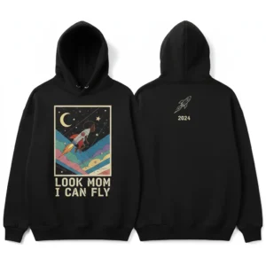 Look Mom I Can Fly Basic Hoodie