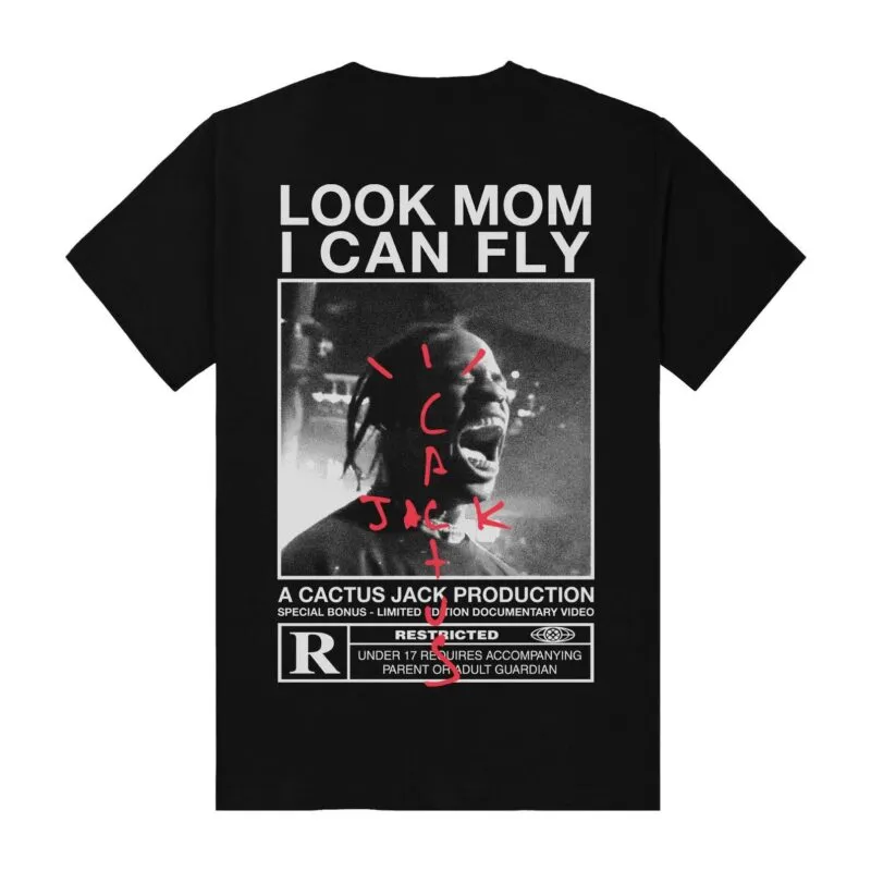 Look Mom I Can Fly Black T-Shirt